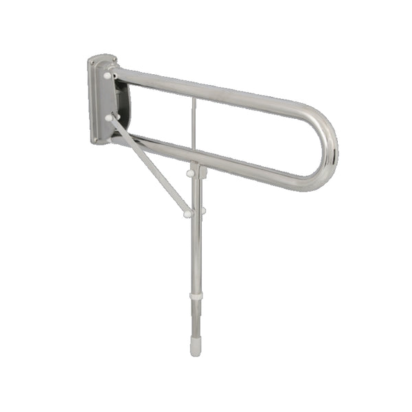 Craftmasters Double Arm Drop Down Rail 30" Stainless Steel Mirror Polished with Support Leg