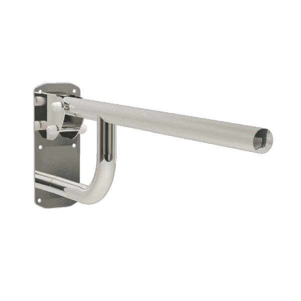 Craftmasters Single Arm Drop Down Grab Rail 30" Stainless Steel Mirror Polished to Chrome