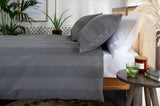 The Lyndon Company Four Seasons Collection, Waffle Stripe - Charcoal