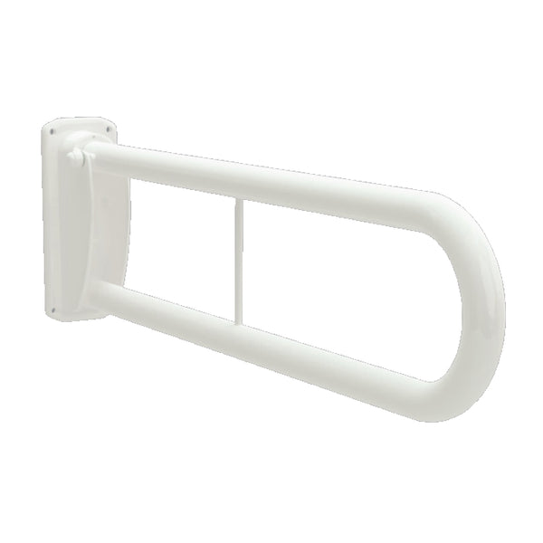 Craftmasters Double Arm Drop Down Grab Rail 30" Mild Steel White