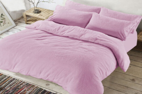 Nightzone Teddy Fleece Duvet Cover Set Pink